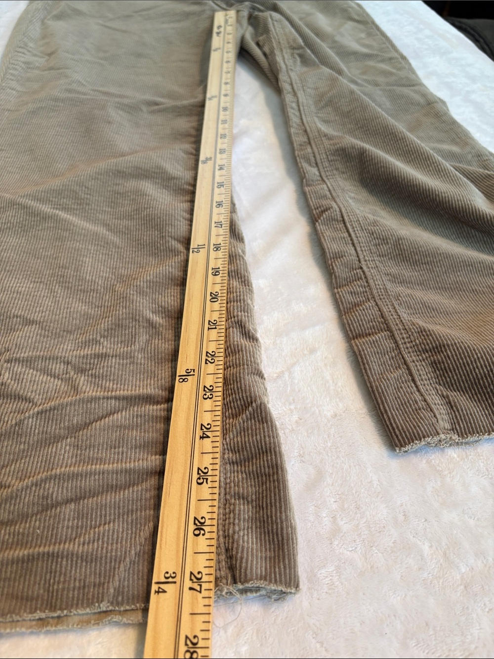Kut from the Kloth Kelsey Ankle Flare Tan  Corduroy Trousers Size 16 - Picture 7 of 10